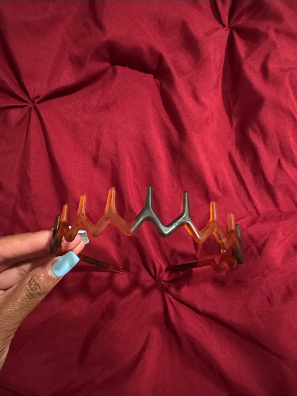 Amber and Black Zigzag Headband
